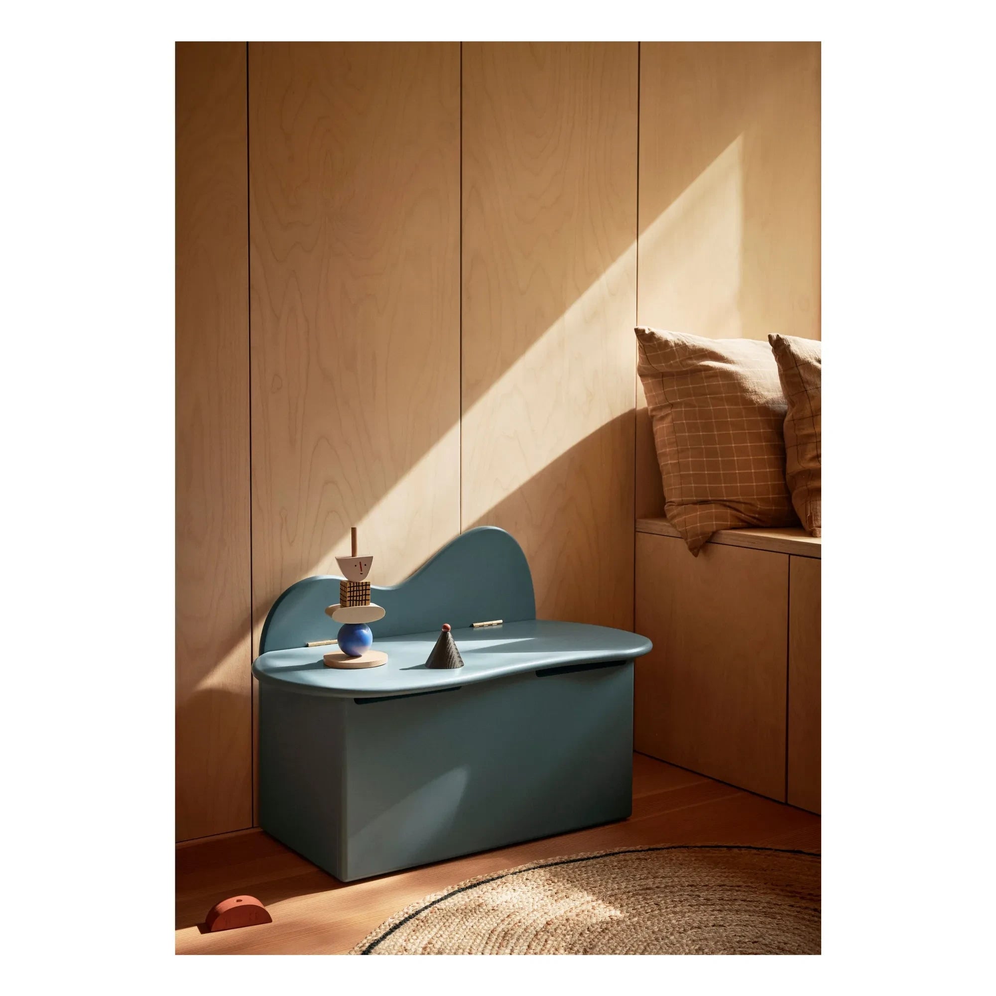 Ferm Living Kids – Slope Aufbewahrungsbox | Grau-Blau