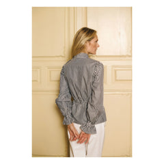 Maria de la Orden - Gestreifte Baumwollbluse Brighton | Marineblau