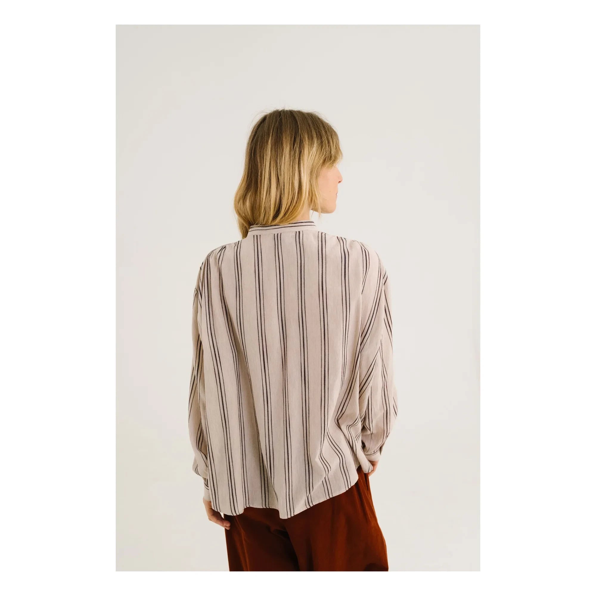 Sacrécoeur - Ella Canyon Gestreifte Bluse | Beige