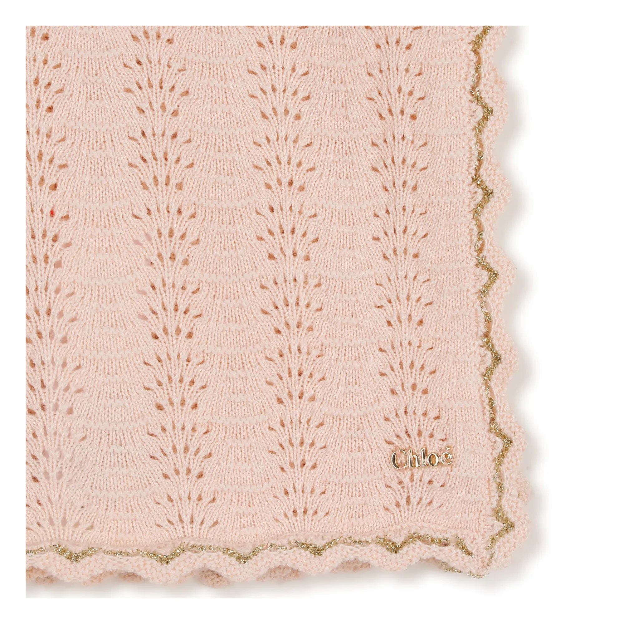 Chloé – Decke aus Bio-Baumwolle | Puderrosa