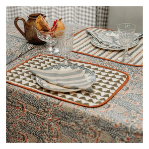 Le Monde Sauvage - Key West Serviette - 8er Set | Blau
