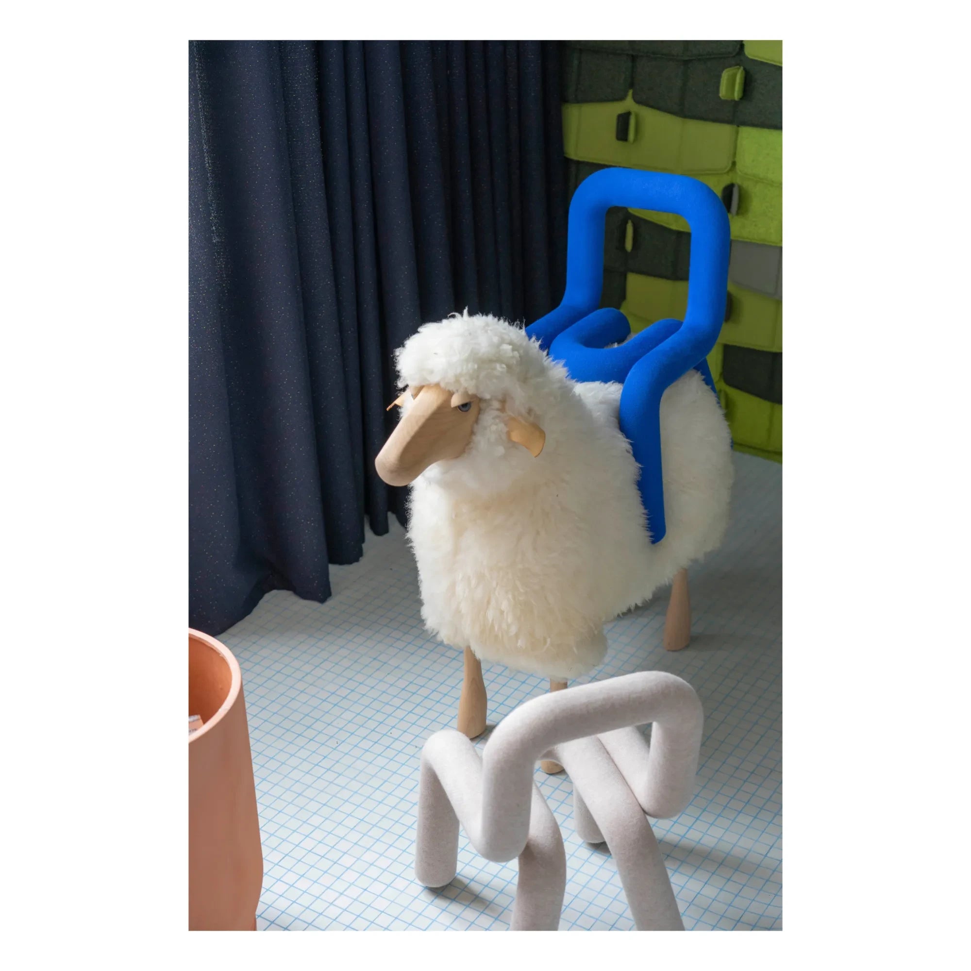 Moustache - Mini Bold Stuhl | Blau