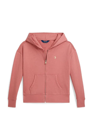 Polo Ralph Lauren çocuklar için pamuklu fermuarlı kapüşonlu sweatshirt