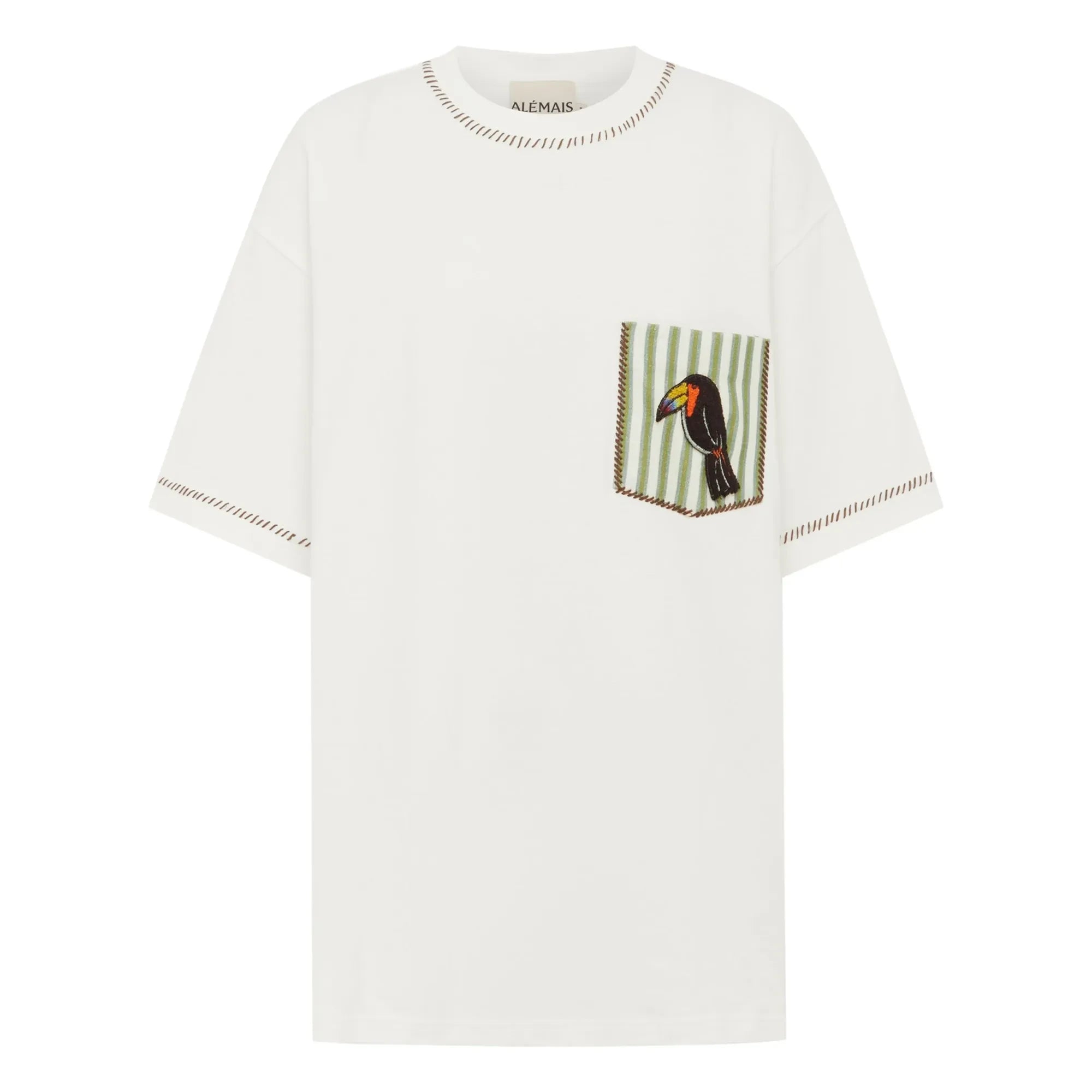 Alémais - Toucan Bio-Baumwolle T-Shirt | Weiß