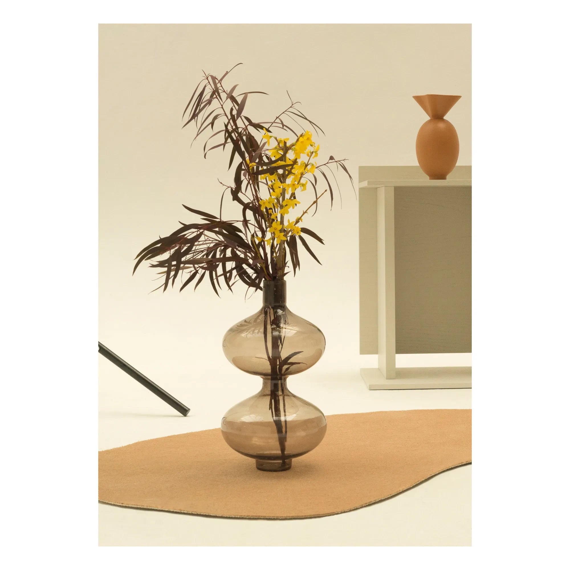 Los Objetos Decorativos – Rauchige Borosilikatvase | Braun