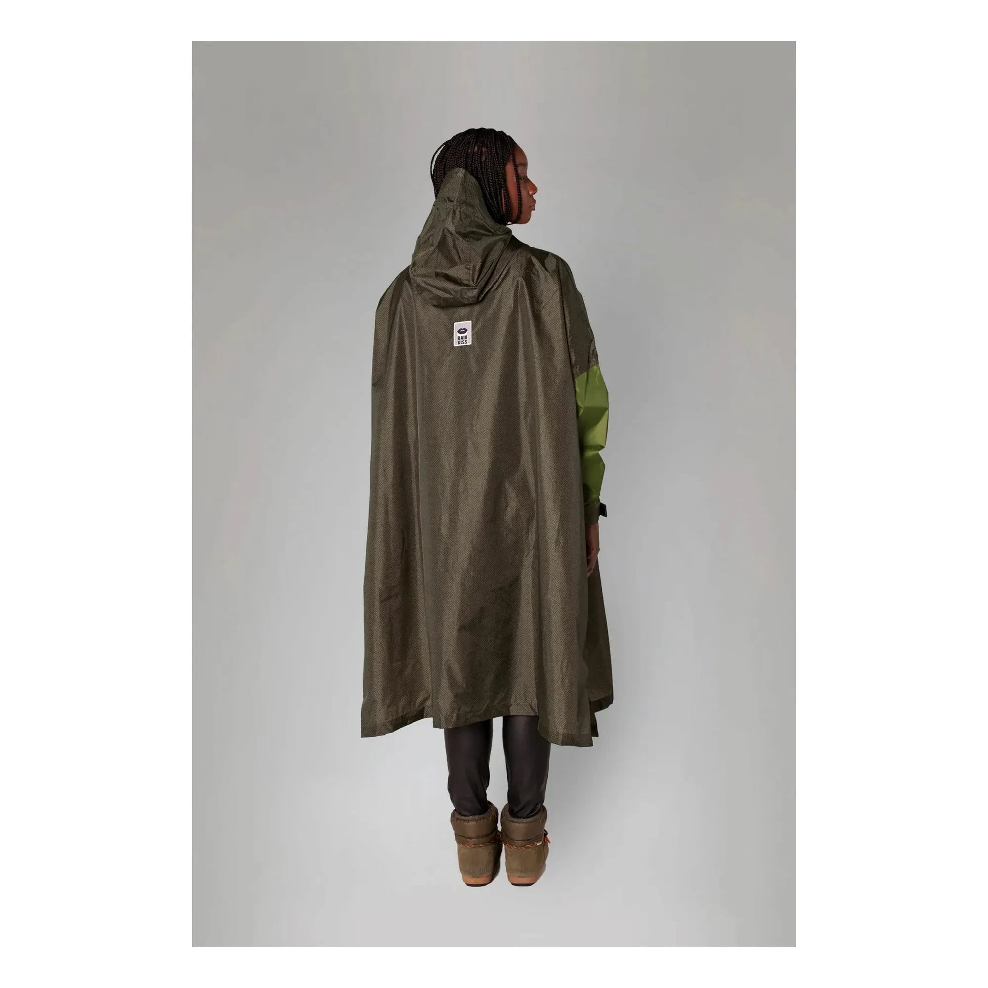 Rainkiss - Fischgrät-Regencape - Damenkollektion | Braun