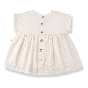 1+ in the family - Troya Seersucker Kleid | Ecru