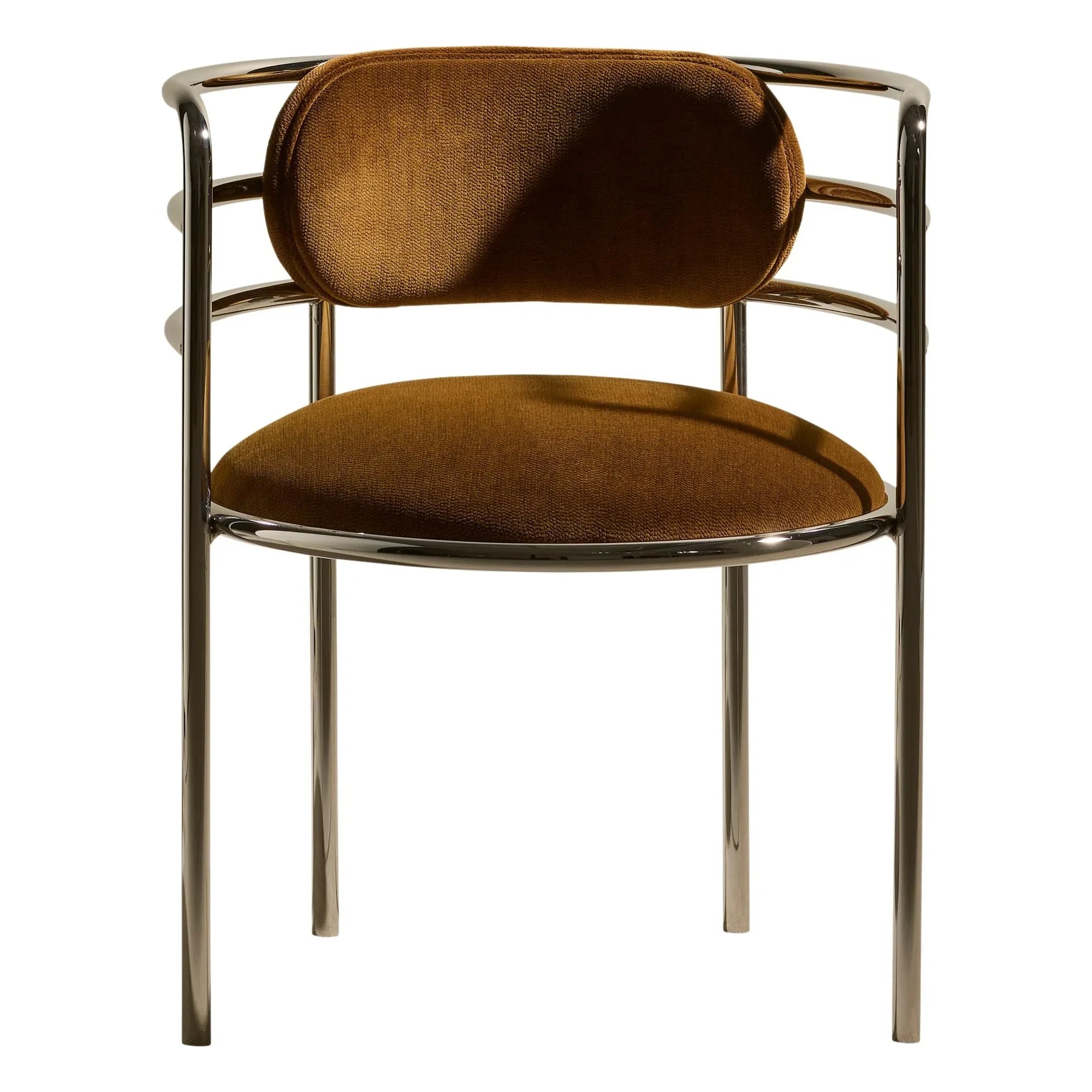 Maison Sarah Lavoine - Moon Samt-Chrom-Stuhl | Havana