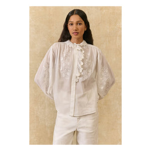 Louise Misha - Cora Bluse aus Bio-Baumwolle | Weiß