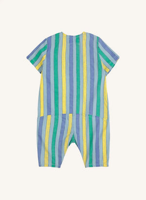 Bobo Choses - Leichte Denim Streifen Overall | Blau