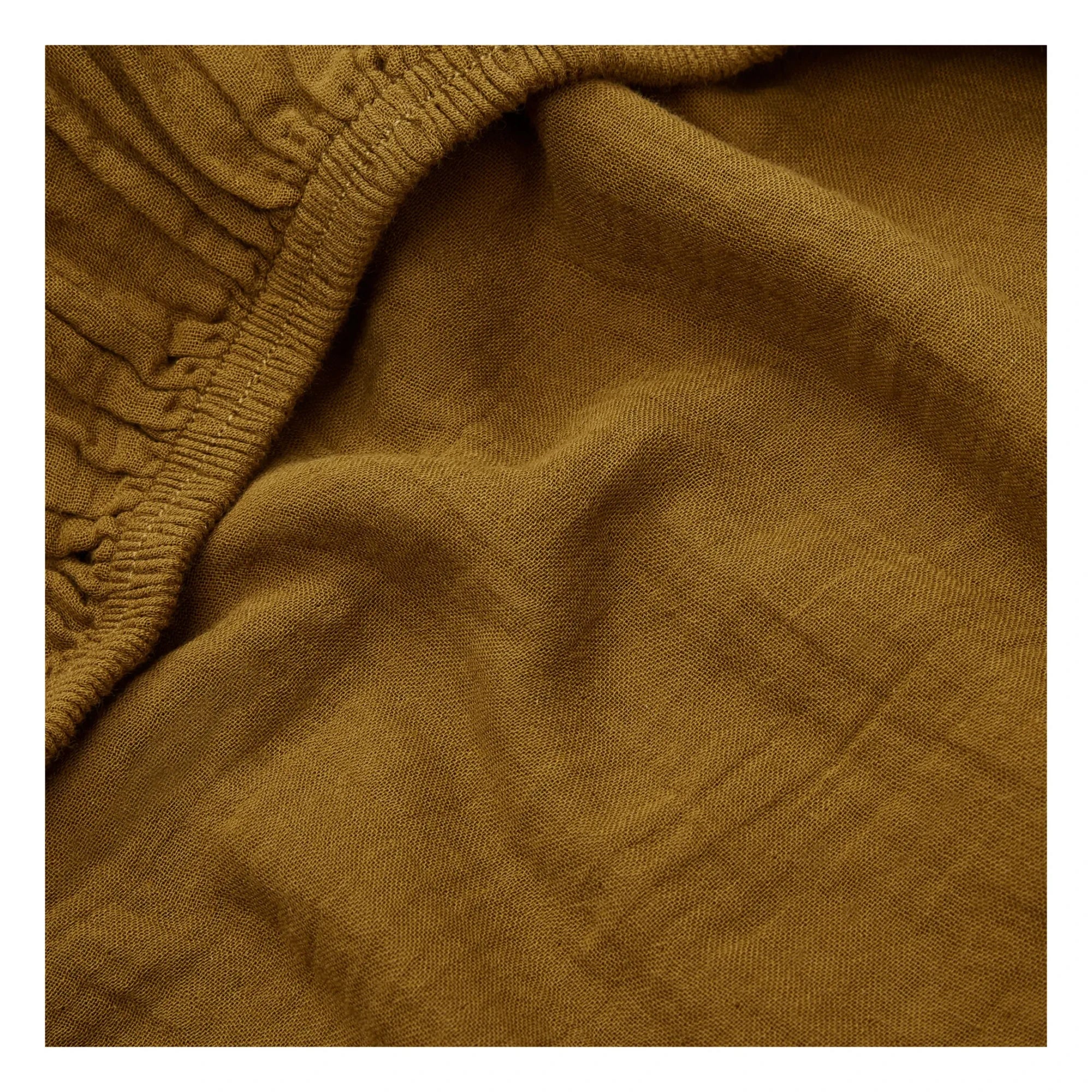 Haomy - Spannbetttuch aus Baumwollvoile | Gold