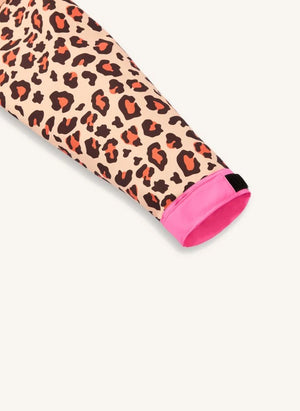 Hallo Hossy - Wasserabweisende Leopard Muster Kurze Poncho | Braun