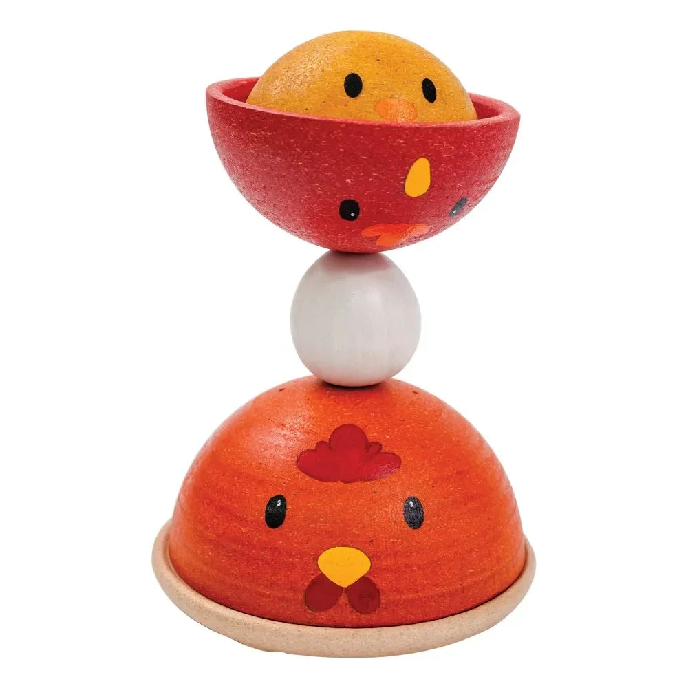 Plan Toys - Stapelbares Huhn aus Holz