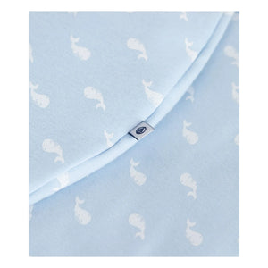Petit Bateau - Baleines Bio-Baumwoll-Schlafsack | Hellblau