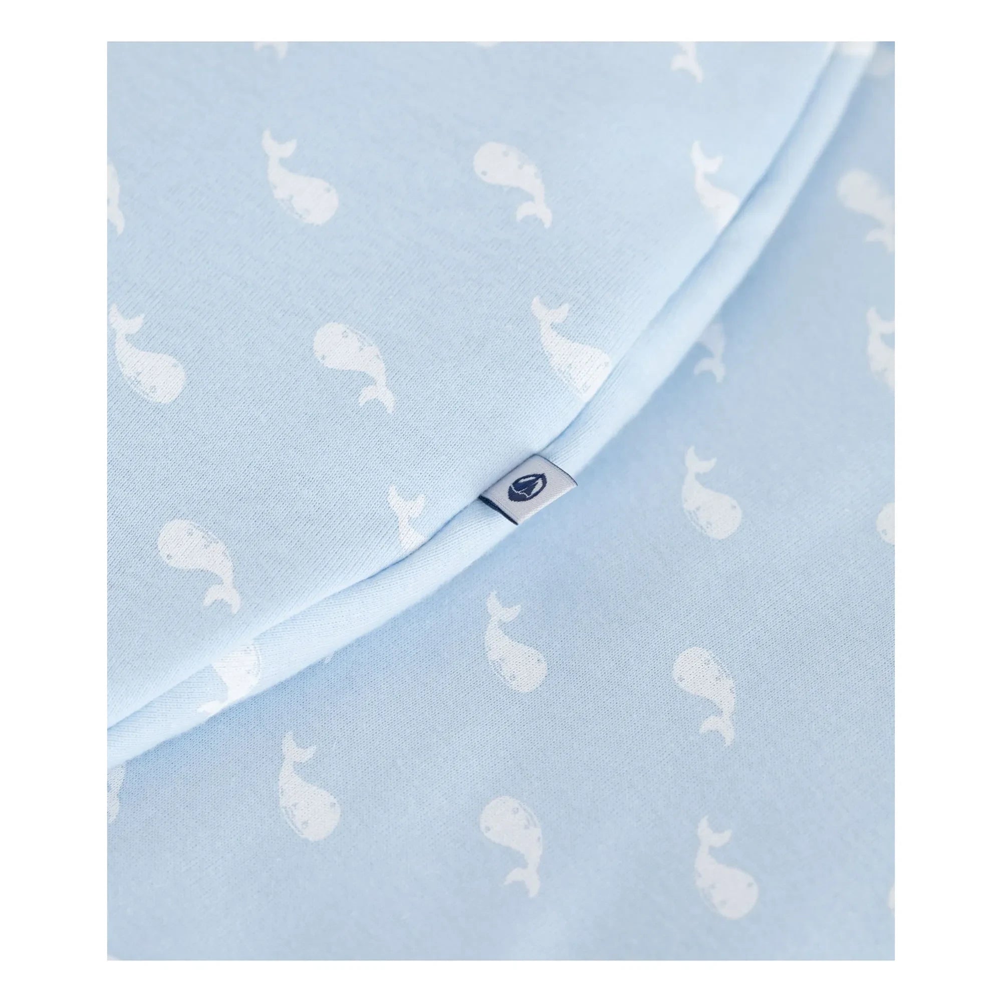 Petit Bateau - Baleines Bio-Baumwoll-Schlafsack | Hellblau