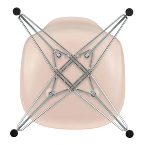 Vitra - DSR Kunststoffstuhl - Chromgestell - Charles & Ray Eames | Hellrosa