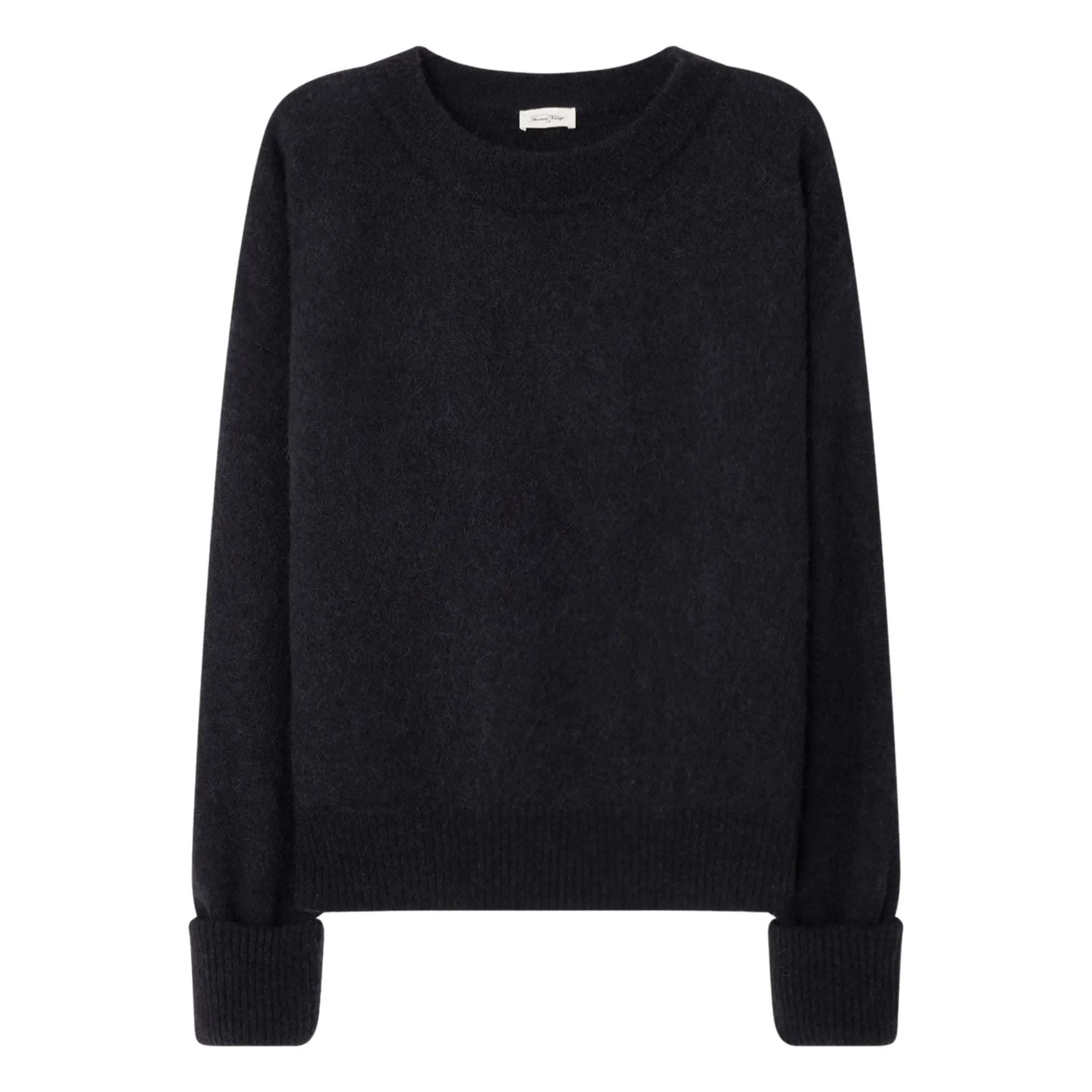 American Vintage - Vitow Alpaka- und Woll-Pullover mit Bootsausschnitt | Schwarz