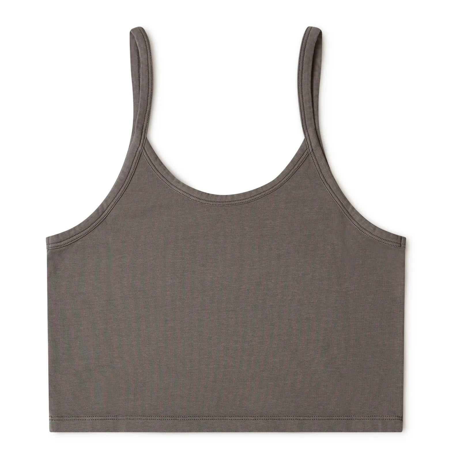 Matona - Organik Pamuk Crop Top - Kadın Koleksiyonu | Kömür grisi