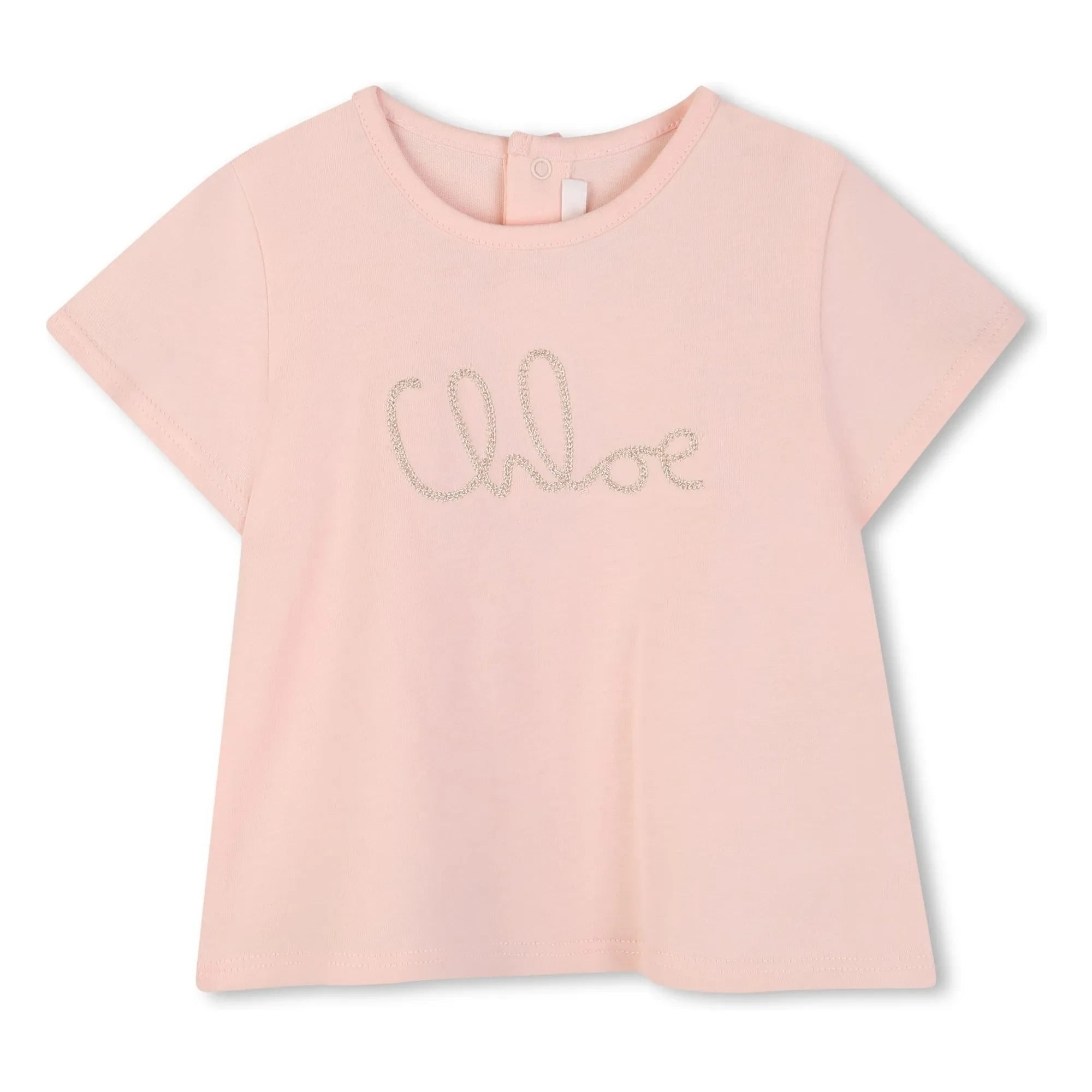 Chloé - Organik pamuklu Tişört ve elbise seti | Pembe