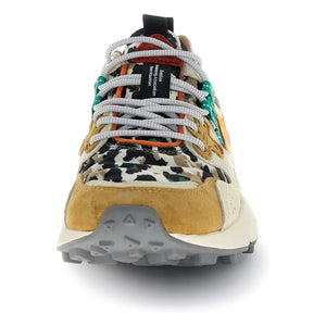 Flower Mountain - Yamano 3 Leopard Wildleder- und Nylon-Sneaker | Orange