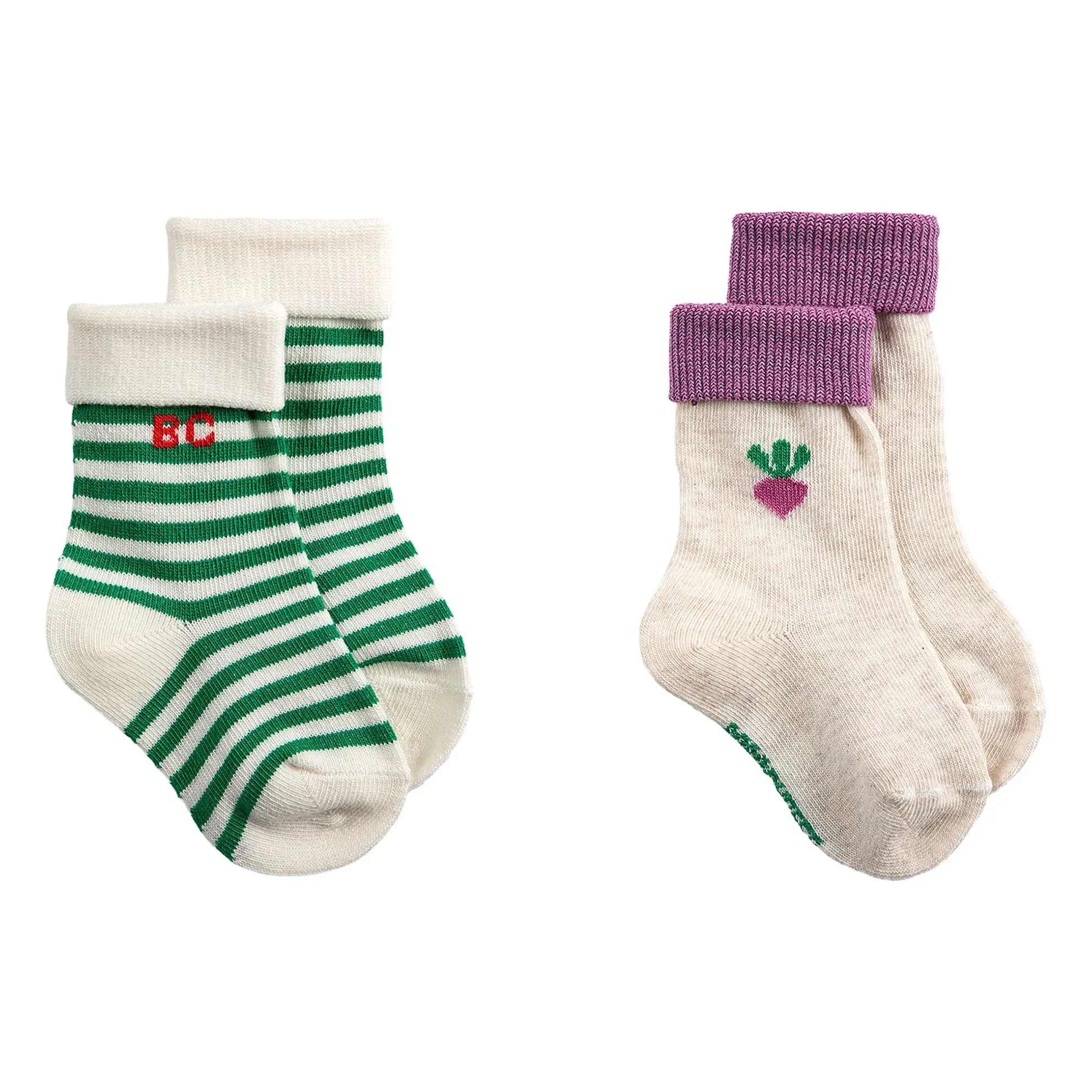 Bobo Choses - 2 Paar Bio-Baumwoll-Rübensocken | Lila
