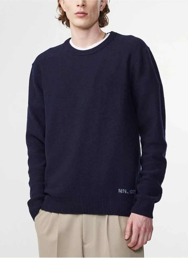 NN.07 - Nigel 6585 Recycling-Wollpullover | Dunkelblau