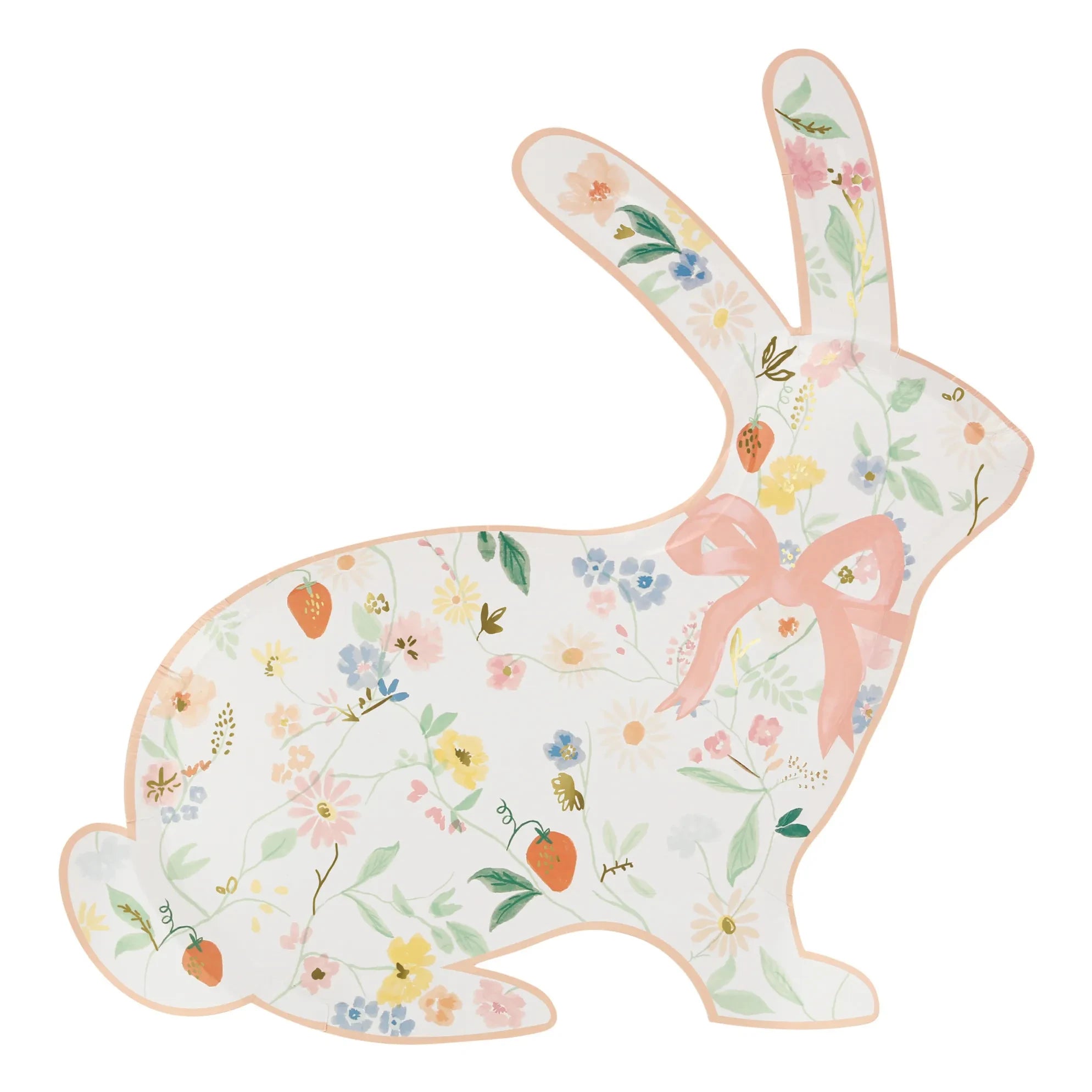 Meri Meri - Frühlings-Blumenhasen-Teller - 8er Set | Pastell