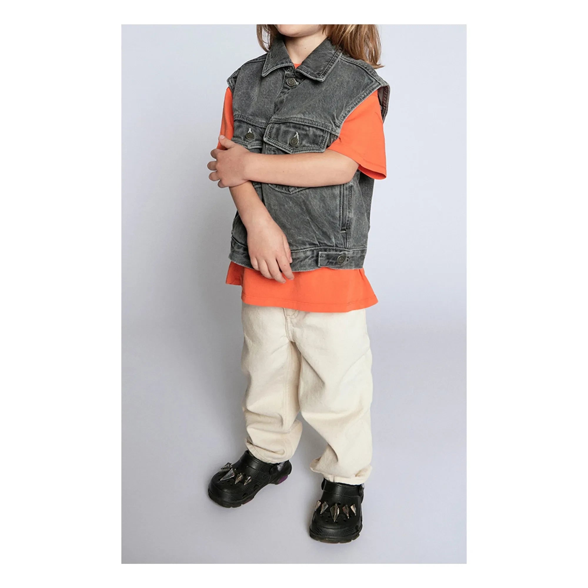 American Vintage - Yopday Ärmellose Jeansjacke | Grau