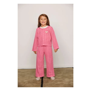 Mini Rodini - Bio-Baumwollhose mit Spitze | Rosa