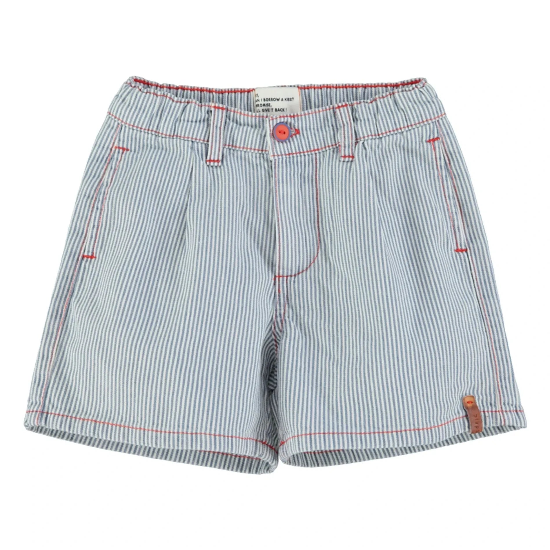 Piupiuchick - Gestreifte Jeansshorts | Blau
