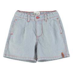 Piupiuchick - Gestreifte Jeansshorts | Blau