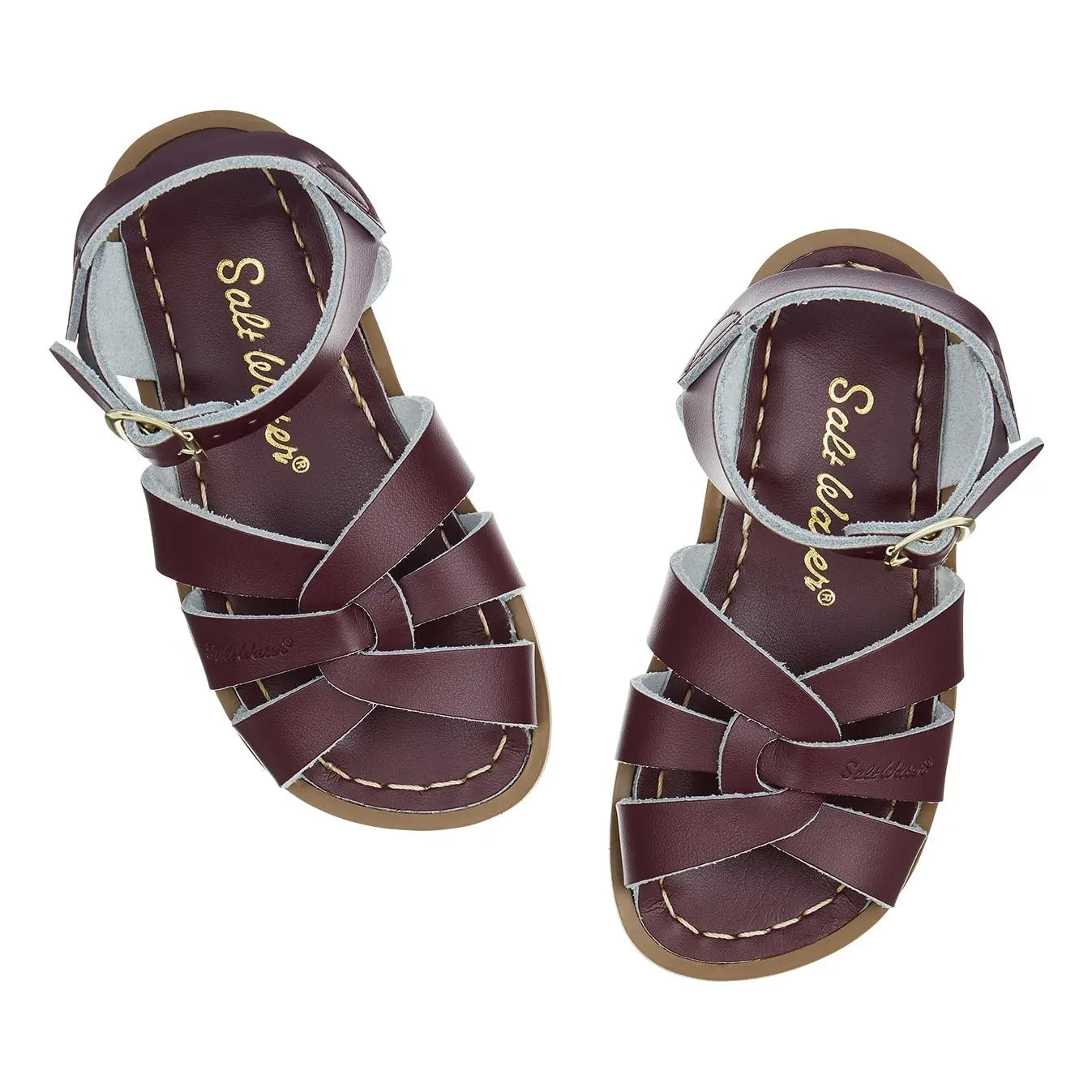 Salt-Water - Original wasserdichte Ledersandalen | Bordeaux