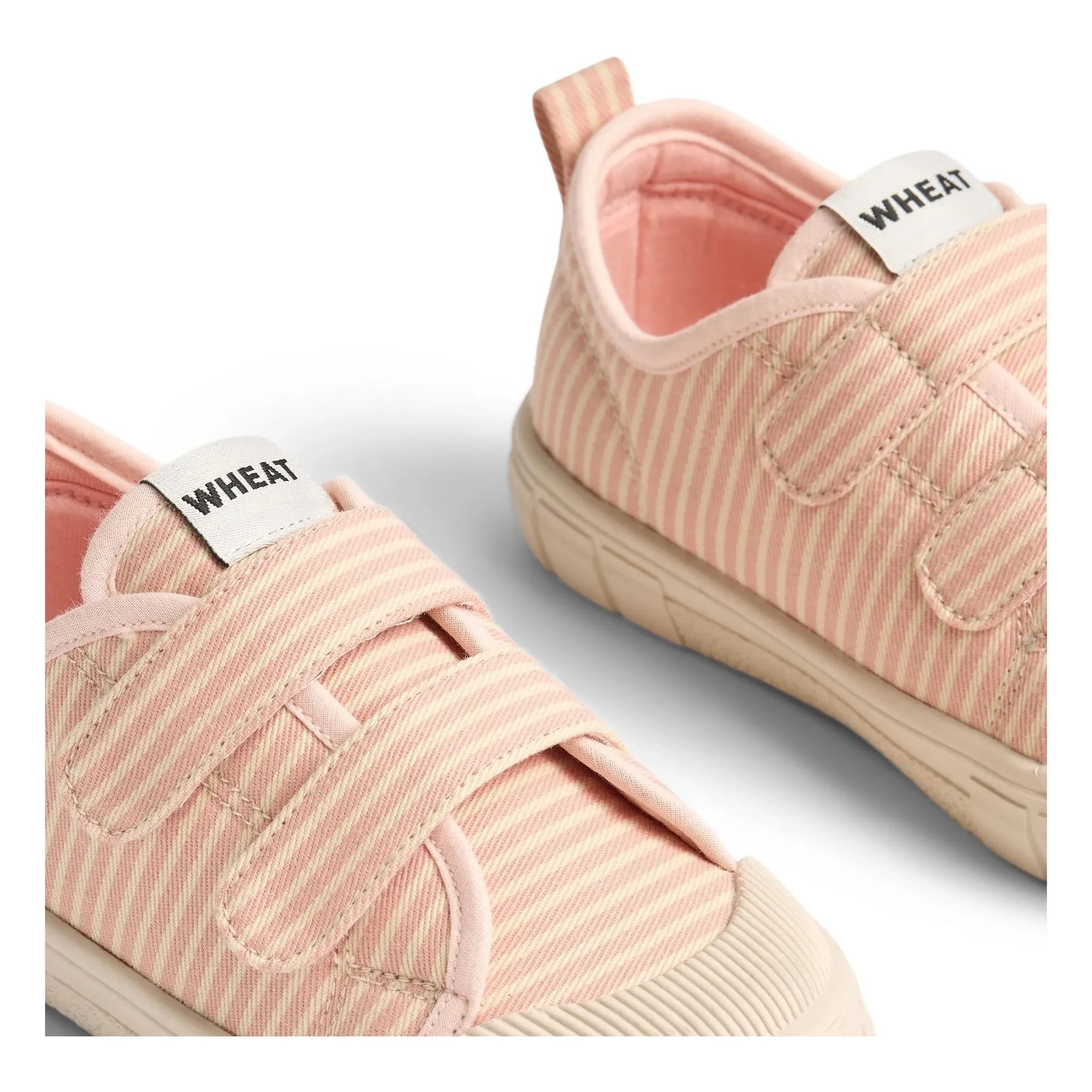 Wheat - Bobbie Striped Scratch Sneakers | Powder Pink