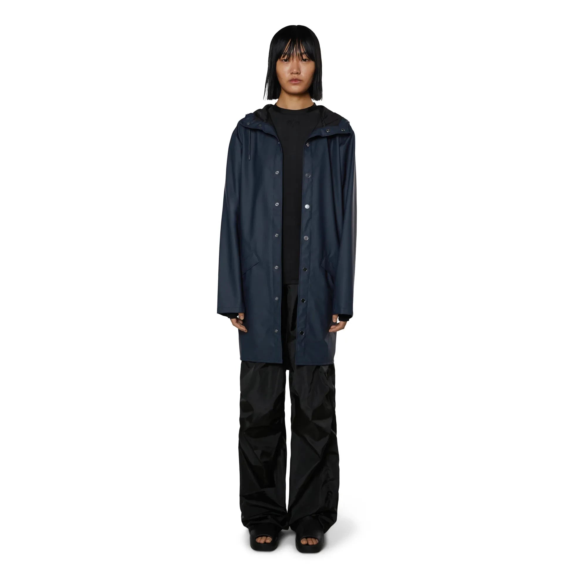 Rains - Unisex Langer Wasserdichter Wachsmantel | Navy