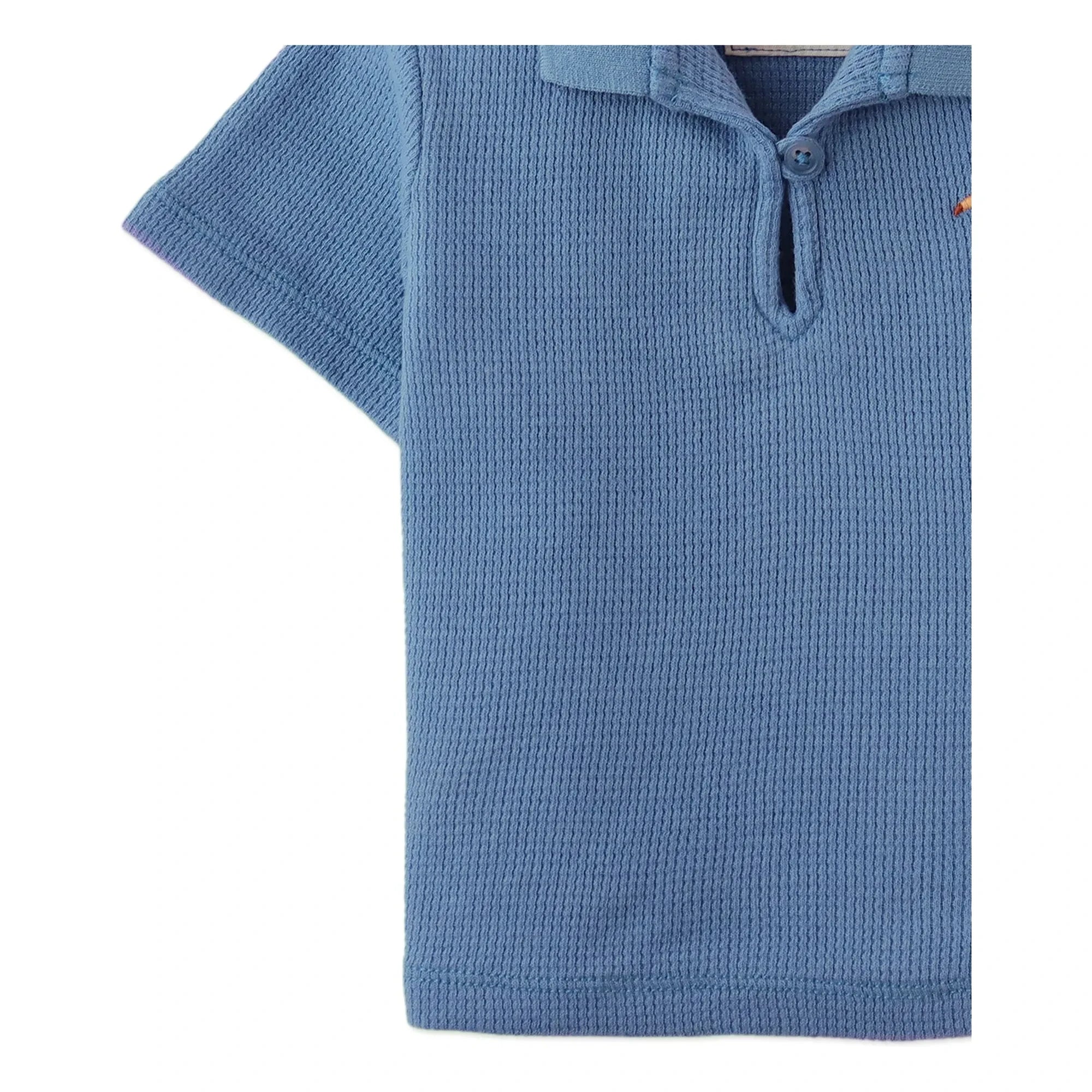 Gingersnaps - Timmy Besticktes Tukan-strukturiertes Poloshirt | Blau