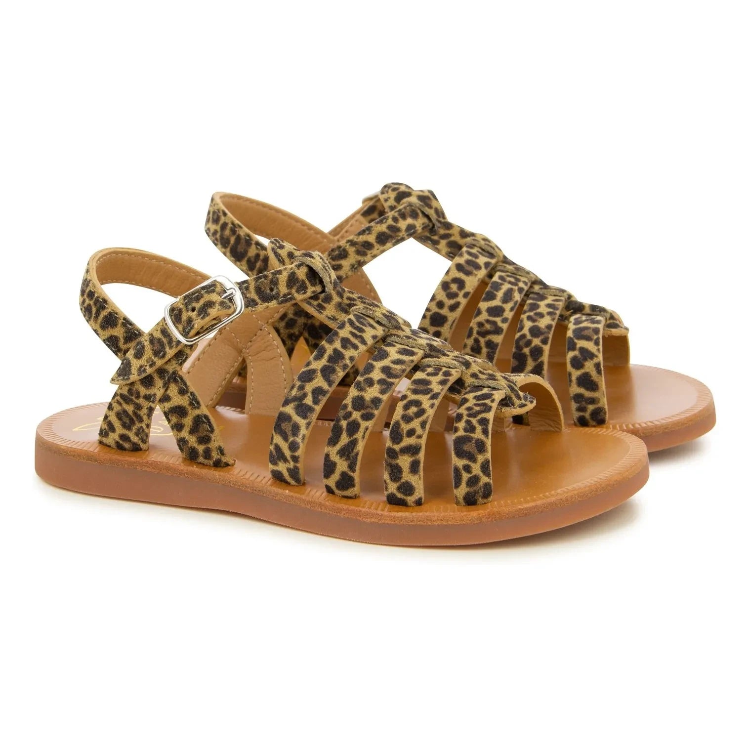 Pom d'Api - Plagette Sandalen mit überkreuzten Riemen | Leopardenmuster