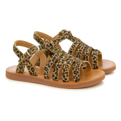 Pom d'Api - Plagette Sandalen mit überkreuzten Riemen | Leopardenmuster