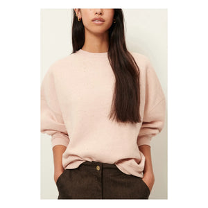 Sessùn - Chebbi Oversize Sweatshirt aus Bio- und recycelter Baumwolle |meliert rosa