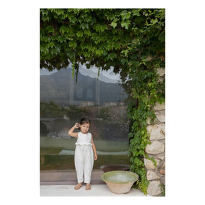 1+ in the family - Siurana işlemeli salopet | Beyaz