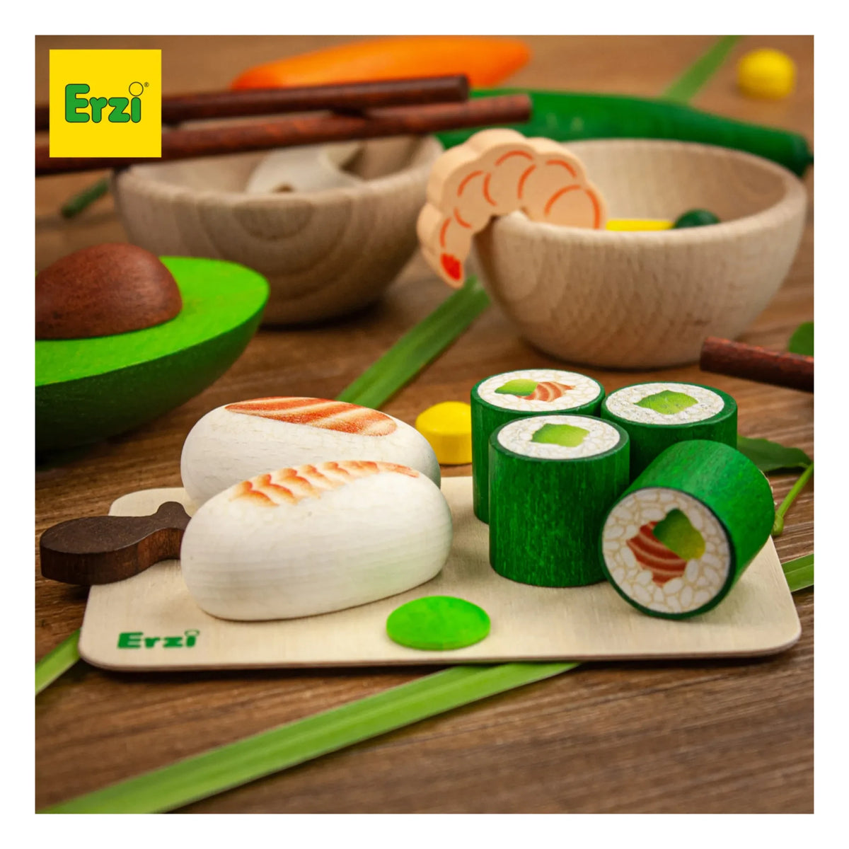 Erzi - Sushi-Teller Spielzeugset - 11 Teile