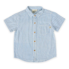 Goldie + Ace - Gestreiftes Hemd | Blau