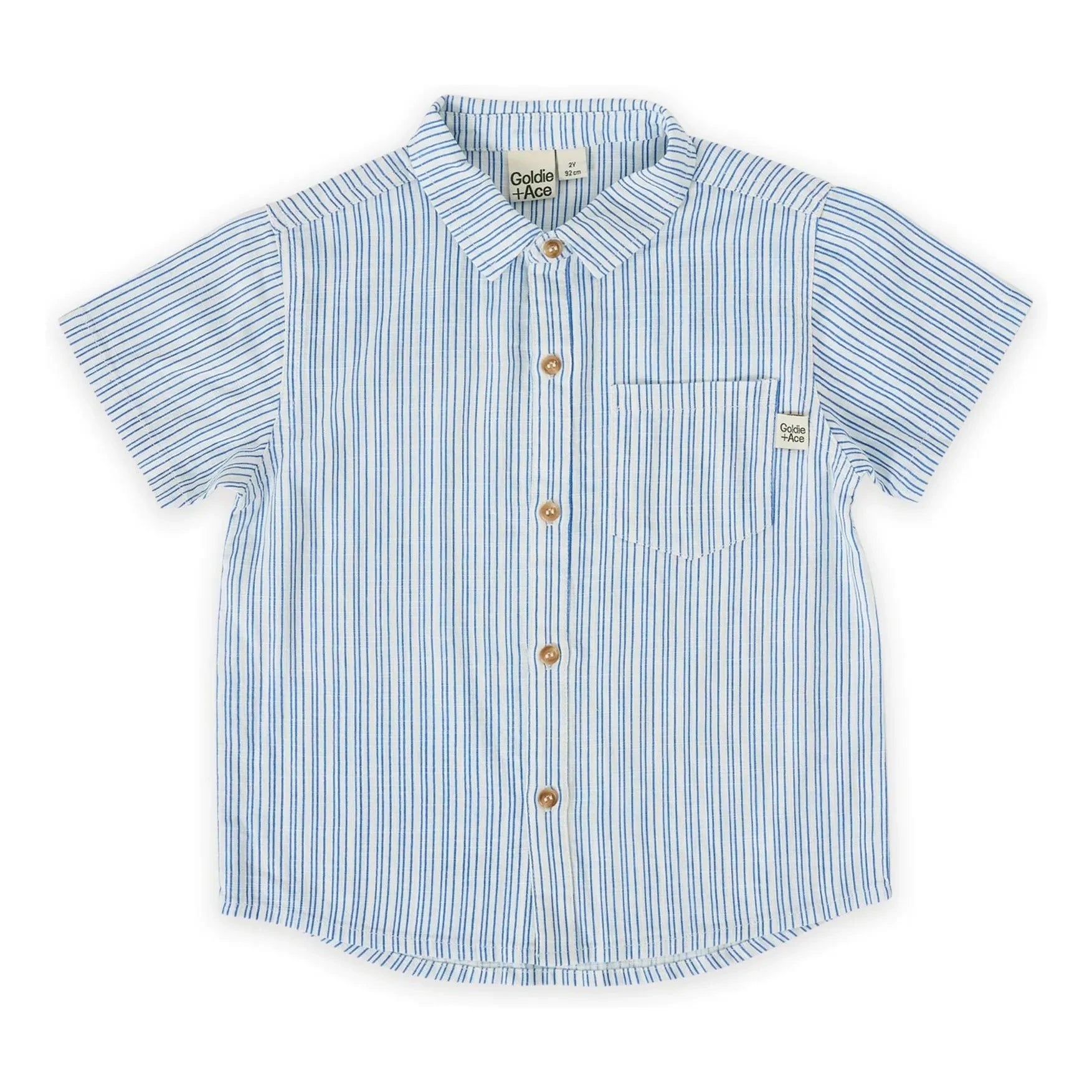 Goldie + Ace - Gestreiftes Hemd | Blau