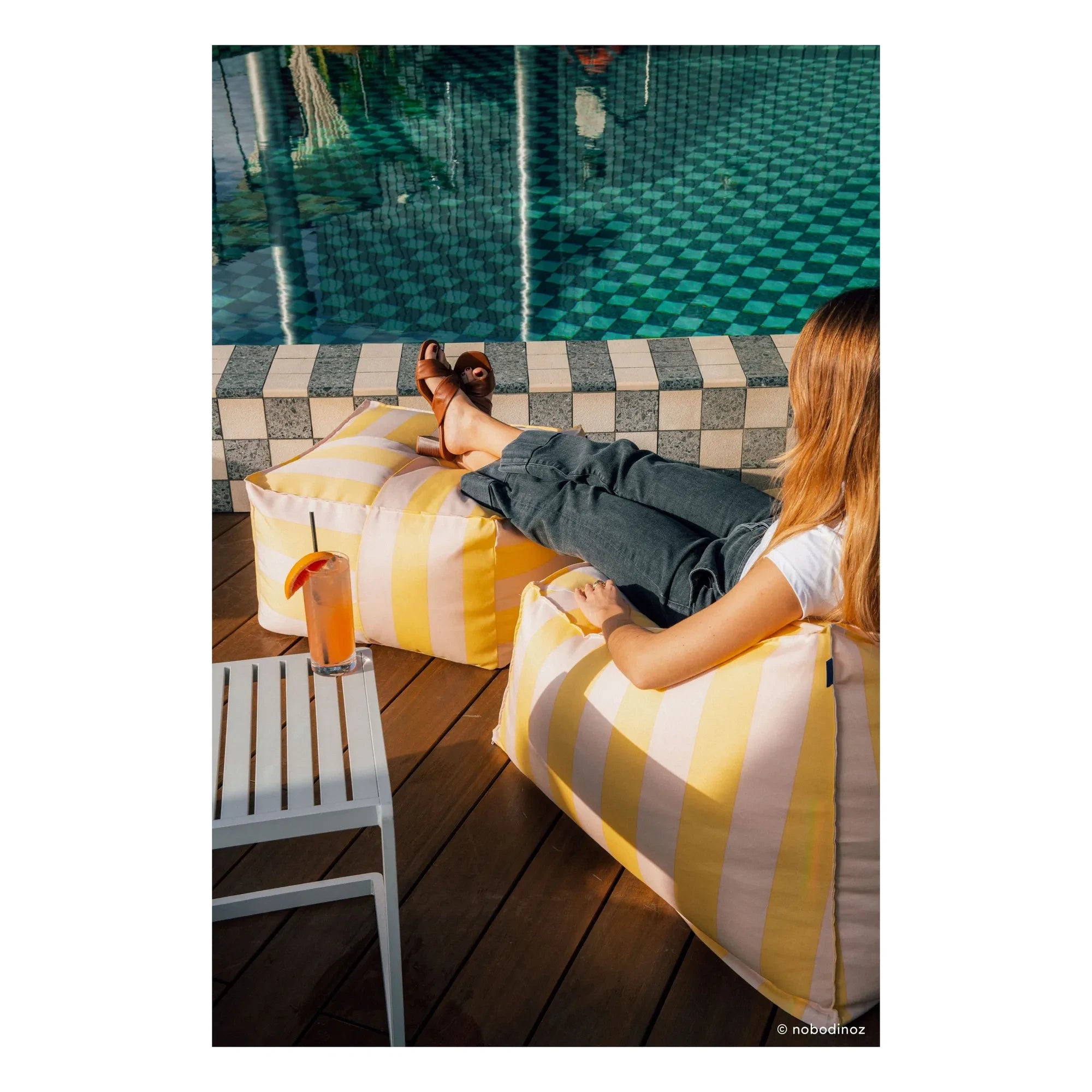 Nobodinoz - Lenny Outdoor Sitzsack | Gelb