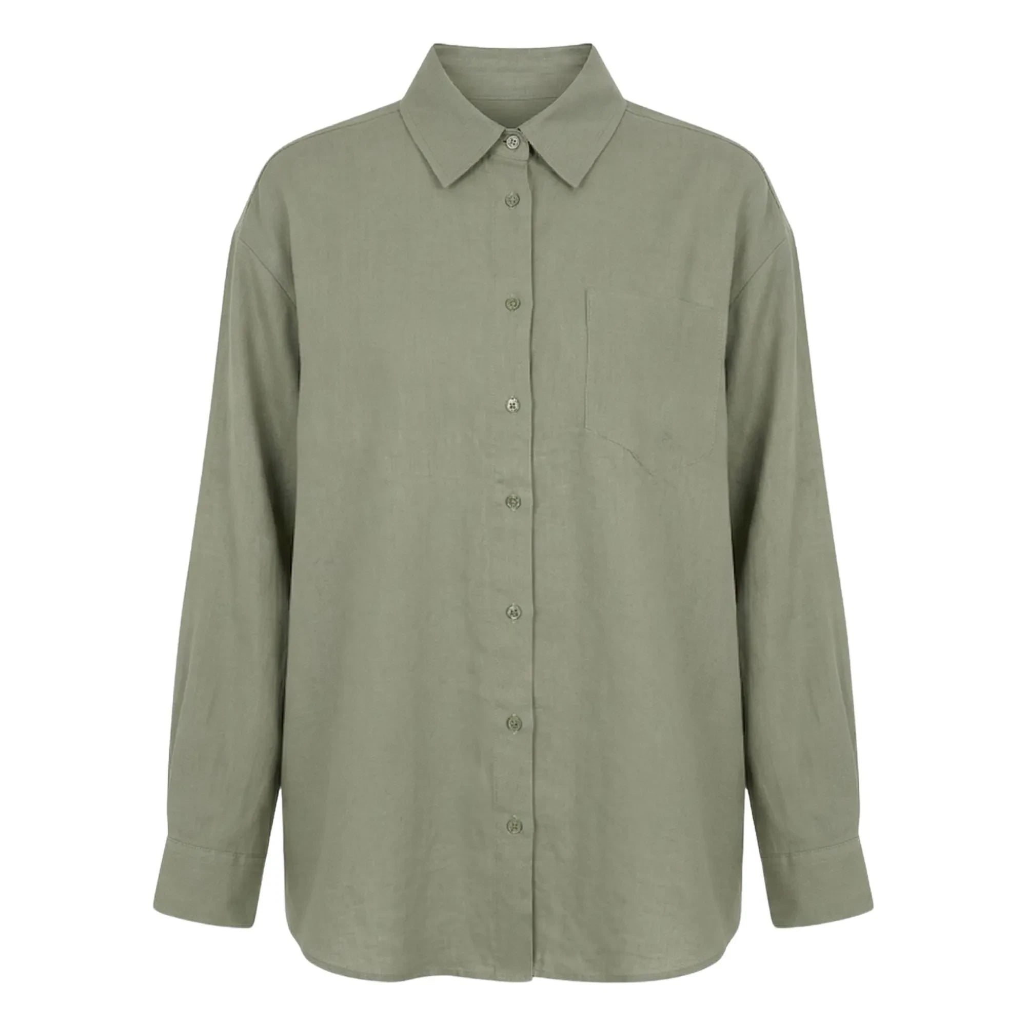 Vanessa Sposi - Vanessa Sposi X Laura Brown: The Pocket Shirt Bio-Leinen | Khaki