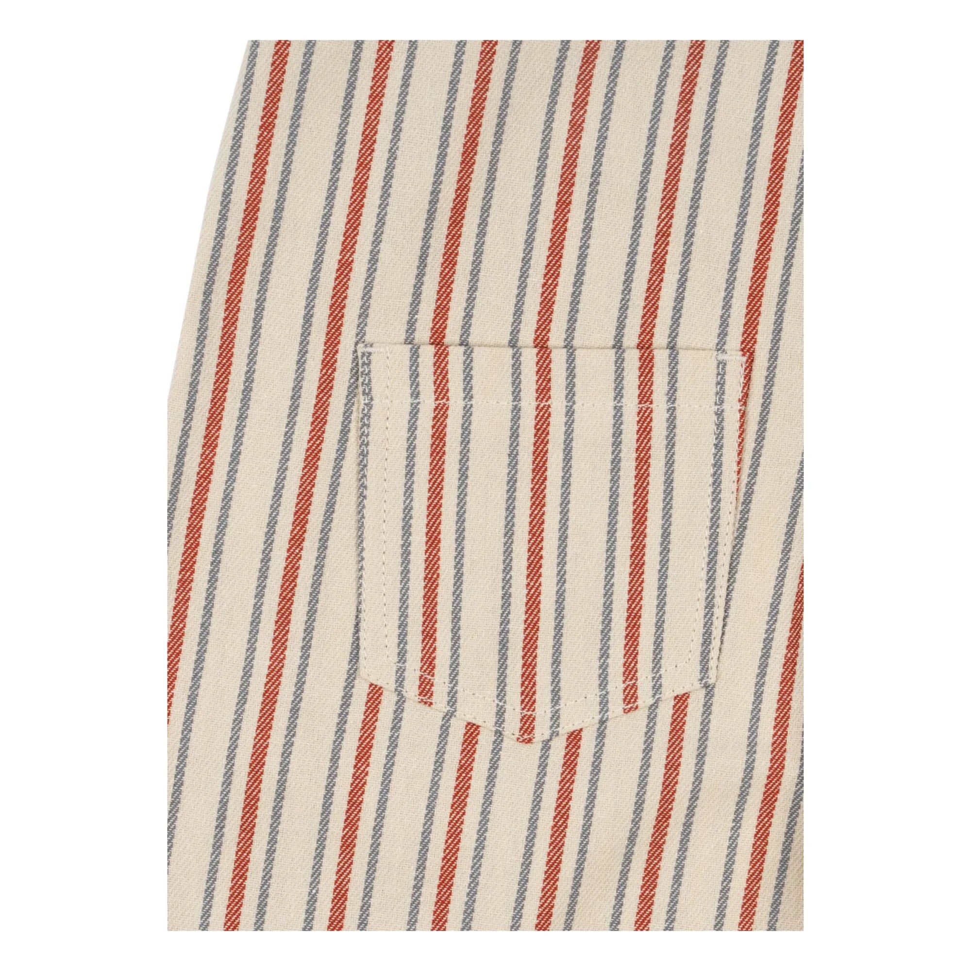 Konges Sløjd - Frankie Gestreifter Bio-Baumwoll-Short-Overall | Beige
