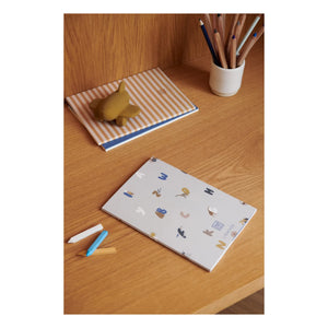 Liewood - A5 Sidney defterler - 3'lü Set | Alphabet/Stripe karışımı