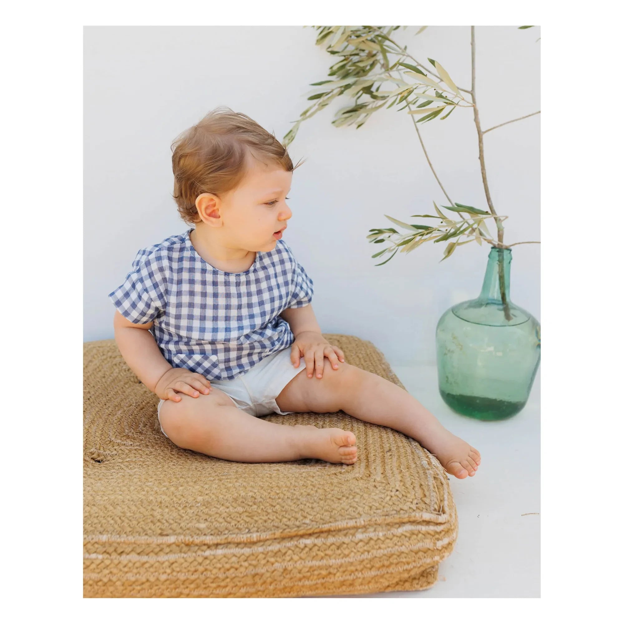 Búho – Vichy-Bluse mit Taschen | Blau