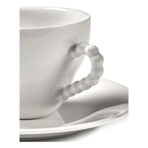 Serax - Perle Fine Tasse und Unterteller, Wouters & Hendrix - 2er-Set | Weiß