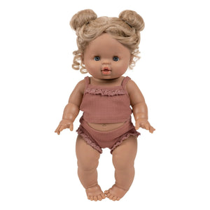 Minikane - Babypuppe Louise im gerippten Strick-Set