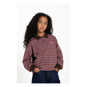 Finger in der Nase – Bahia-Streifenpoloshirt | Braun